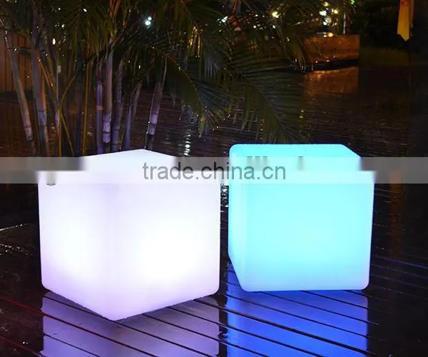 Remote Control Multi Color Change Plastic 3D RGB LED Cube Chair Bench photo-2