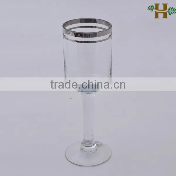 Handmade Quality Long Stemmed Wedding Decorative Glass Candle Holder photo-2