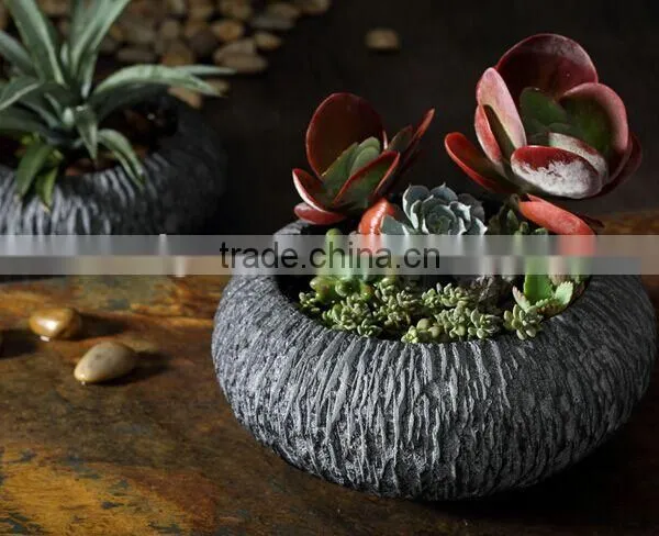2017 Cheap Balcony Fiberglass Flower Pot Outdoor Round Planters photo-4