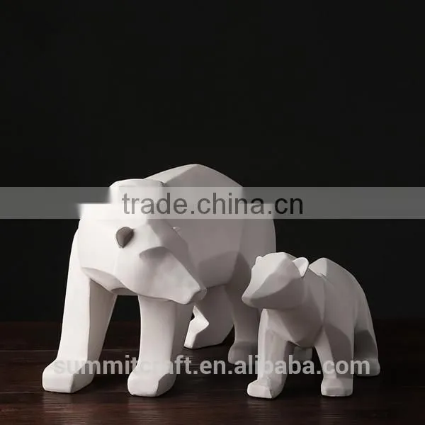 Stylish Resin White Animal Statue Modern Home Decoration photo-2