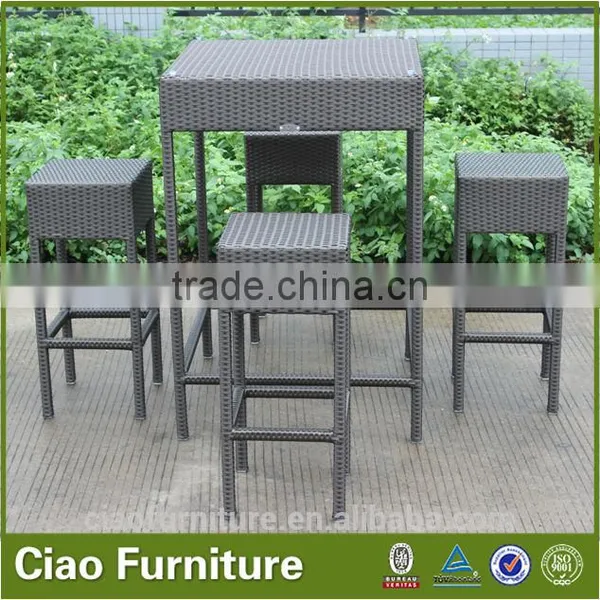 4 Seaters High End Outdoor Rattan Bar Furniture photo-5