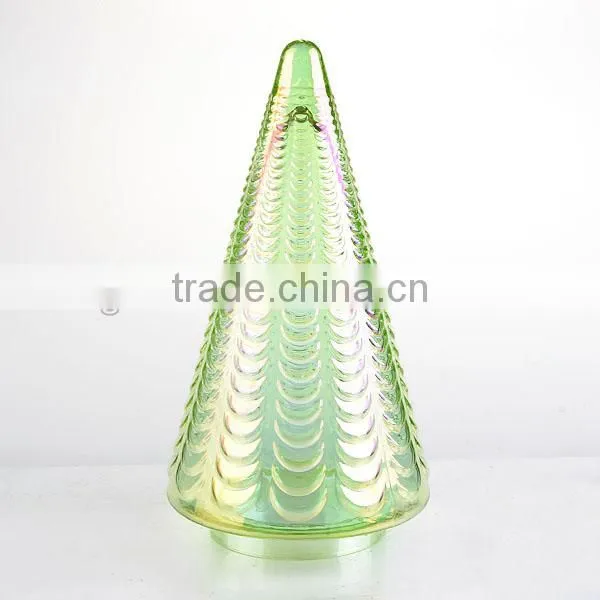 Colored Decorative Blwon Glass Christmas Tree photo-4