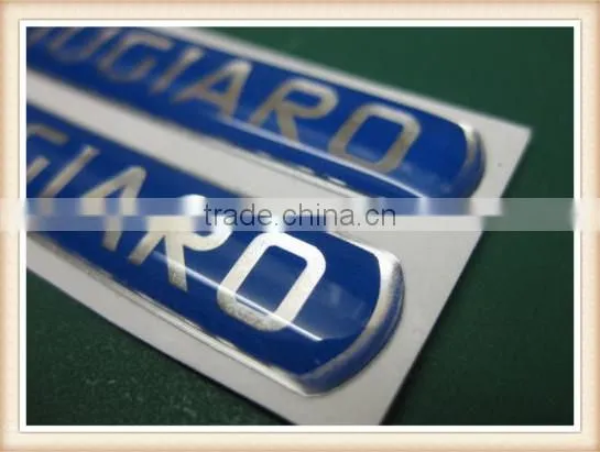 2015 China Manfucture 2 DOMED Design STICKERS Silver on Blue photo-3