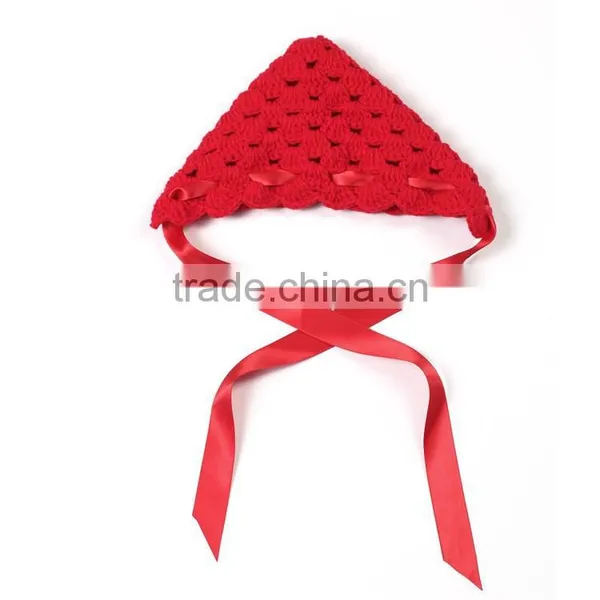 Cute Red Triangle Hat Newborn Crochet Outfits Baby Hat Baby Cap Newborn Photography Props All For Child Clothing and Accessories photo-3
