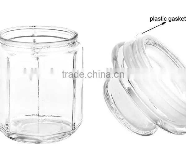 Small Colored Nice Glass Lid Glass Cookie Candy Jar for Wedding Gift photo-5