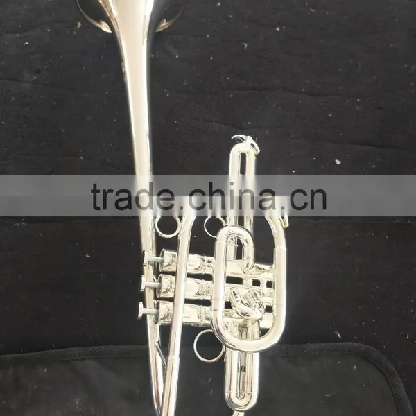 Silver Plated Cheap Marching Trumpet in Bb Key photo-2