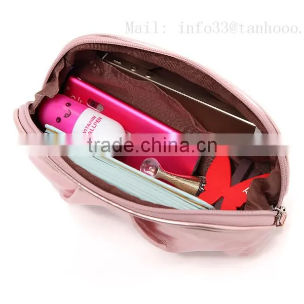 TANHOOO Personalized Cosmetic Bags Pink Bulk Cosmetic Bags Production Emboss or Printing photo-4