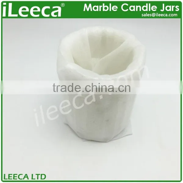 Carrara White Marble Stone Candle Jars With Various Colors Lids photo-4