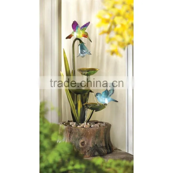 Hummingbird Haven Home Garden Decor Water Fountain photo-2