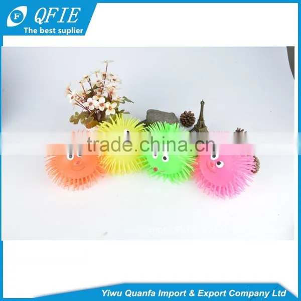 Wholesale Lovely 2 Inches TPR Light up Small Hairy Ball Toy for Children and Capsule photo-3