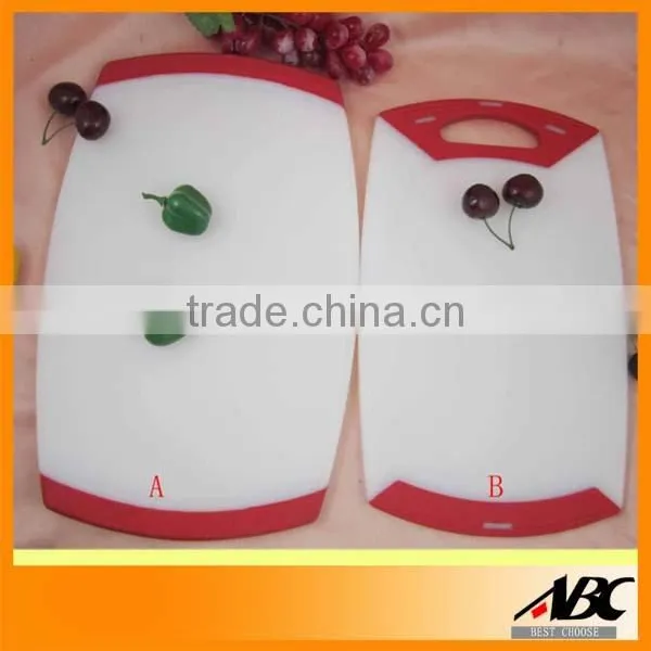 White Plastic Chopping Board/Cutting Board With Groove photo-6
