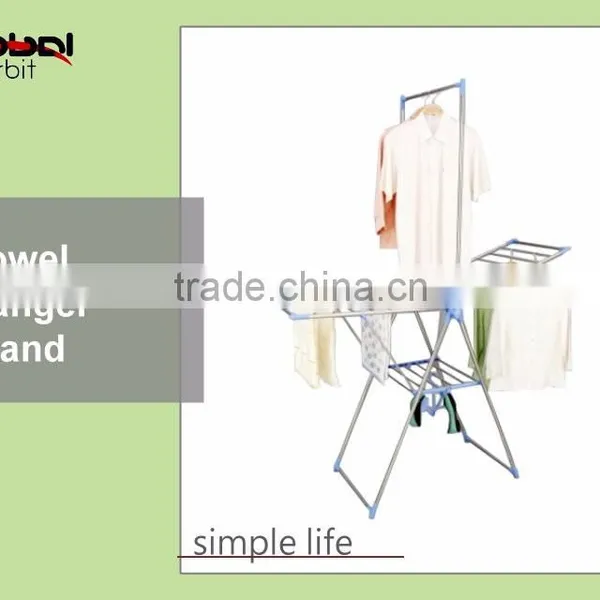 Home Furniture Durable Foldable Clothes Drying Rack With Towel Hanger Rail photo-3