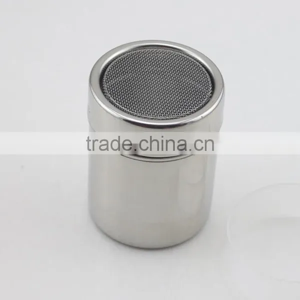Stainless Steel Dredge Pepper Salt Sugar Spice Fine Mesh Shaker With Cover photo-2
