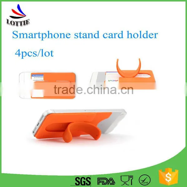 China Manufacturer Silicone Cell Phone Sticker Card Holder Durable Soft Silicone Sticky Mobile Phone Silicone Card Holder photo-4
