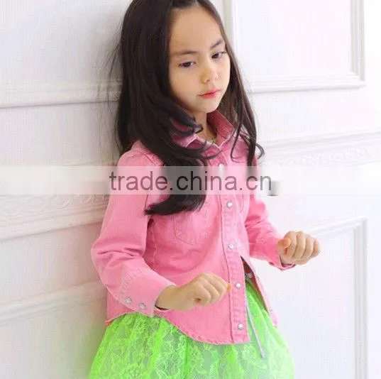 Newest Style Autumn/spring Season Children Young Girls Jean Coat photo-5