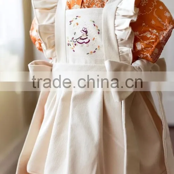 Wholesale Boutique Dress Little Girls Vintage Cotton Dress Pinafore Dress photo-3