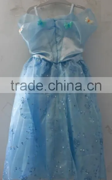 2016 Instyles Blue Elsa Costume Costplay Party Princess Girls Dresses Age 6-7 photo-5