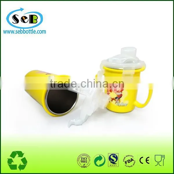 Fancy Stainless Steel Insulated Kid Drinking Cup With Lid and Hand (Accept OEM) photo-2