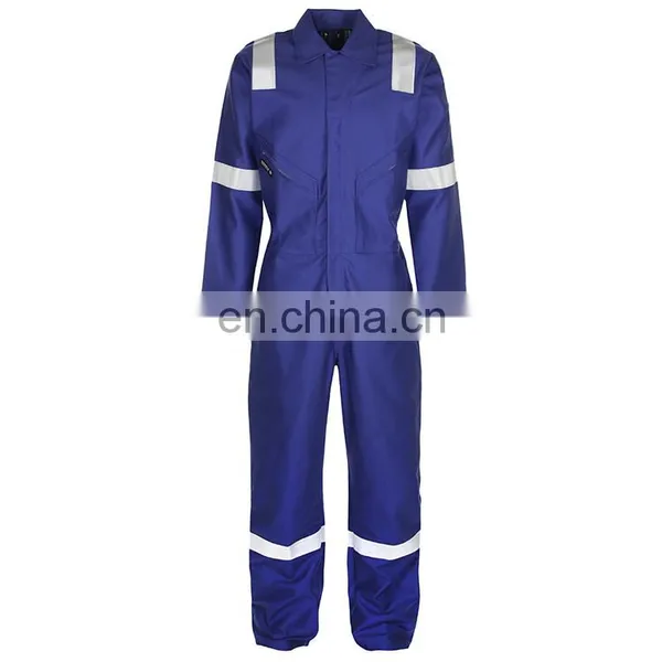 Custom 100%cotton Fire Retardant Protection Coverall for Oil Industry photo-3
