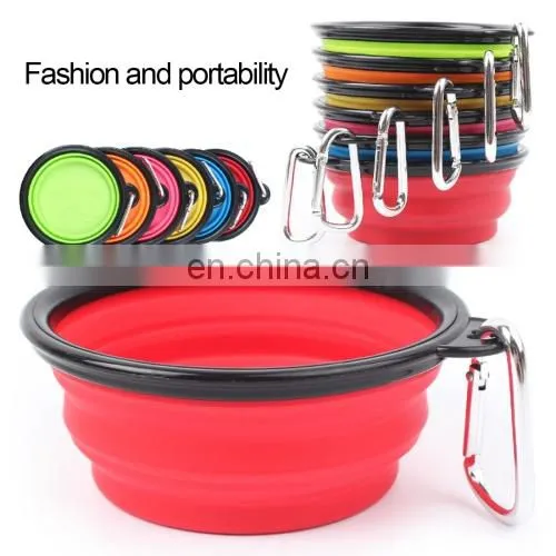 Dropshipping Cheap Portable Pet Folding Feeding Bowl Silicone Water Dish Feeder Puppy Travel Bowl, Random Color Delivery photo-6