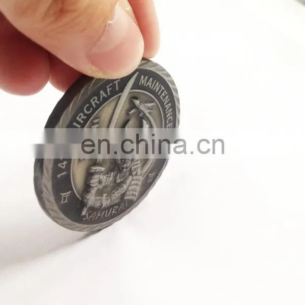 Custom Knight and Air Force Antique Silver Old Challenge Coin in Metal Crafts photo-4