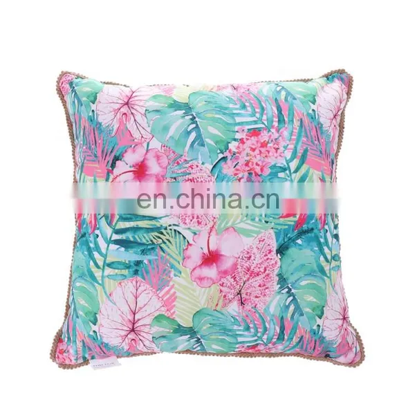 Hot Style Square Double Sides Flower Printed Outdoor Pillows Decorative Throw Pillows photo-2