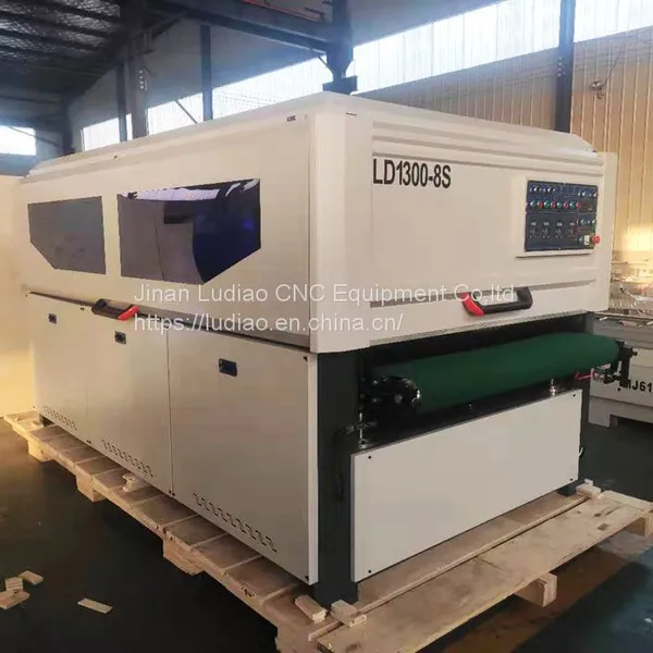 1300mm Width 8 Rollers Wood Sanding Brush Machine Mdf Cabinet Wood Polish Brush Sanding Machine photo-4
