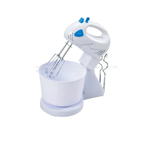 7 Speeds Electric Hand Mixer With Plastic Bowl