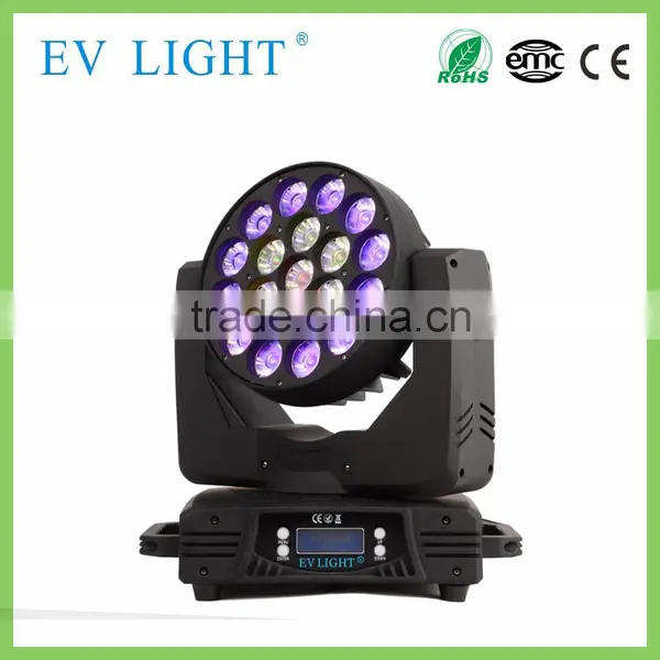 19pcs*15w RGBW Four in One Stage Sharpy Beam Moving Head Light photo-6