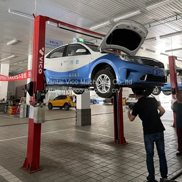 Hydraulic Car Lift Tyre Repair Machine 4.0 Tons Gantry Two Post One Side Manual Release Lifter 2 Post Design # V-LZL-A-2240 photo-5