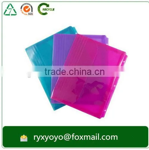 Wholesale a4 pp Clear Plastic Office Document File Holder With Punched 3 Hole photo-3