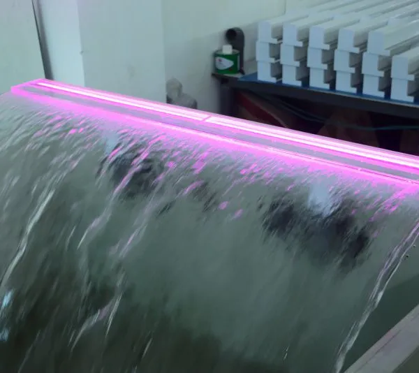 RGB LED Waterfall Light for Garden Pool Decoration Replaceable Strip Water Descent Fountain photo-2
