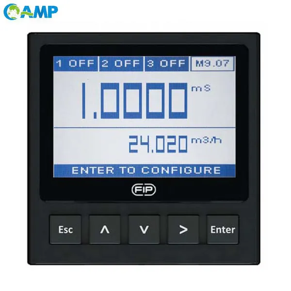 FLS M9.07 Dual-Parameter Conductivity & Flow Monitor With 4-Inch Full-Graphic Display