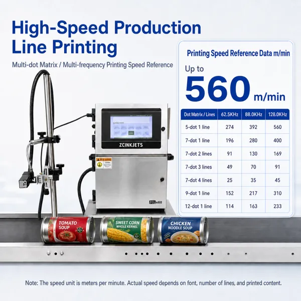 Canned Food CIJ Inkjet Printer for Coding on Metal Cans and Food Packaging photo-2