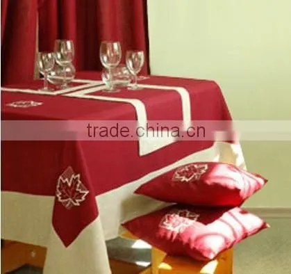 Libra Maroon Table Cover