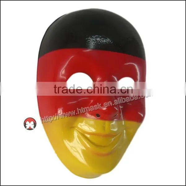 High Quality Halloween Costume Party Funny Smiling Old Man Plastic Mask Cosplay Germany Flag Mask photo-2