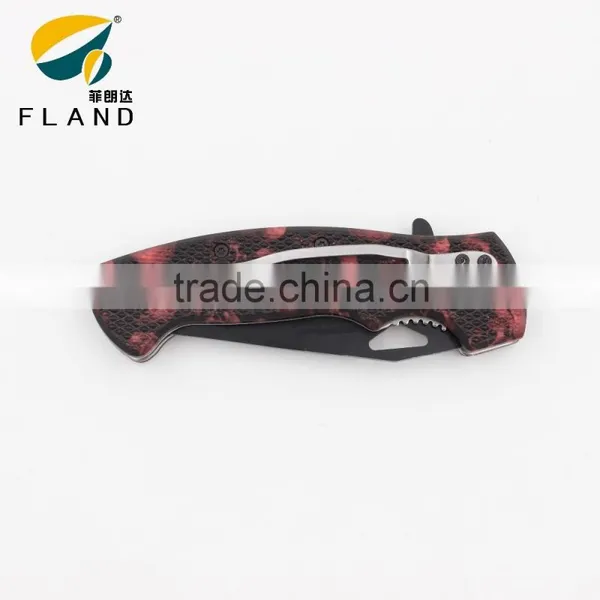 New Design Skull Pattern PP Handle Folding Black Blade Best Pocket Knife photo-2