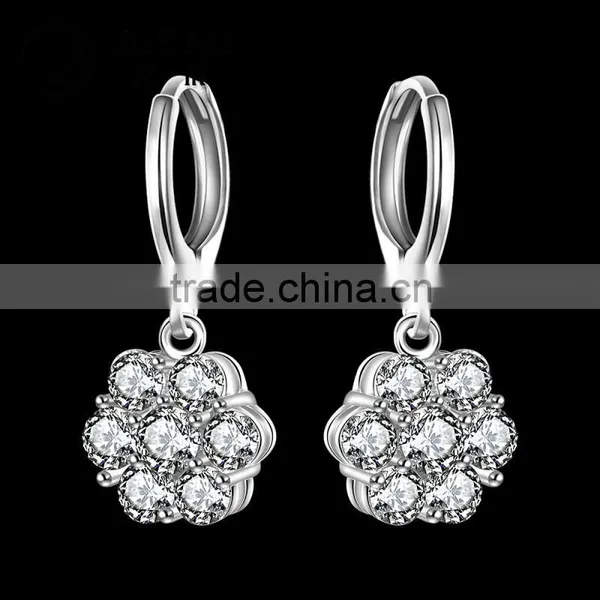 2015 Fashion Style With Diamond Silver Plated Earring photo-2