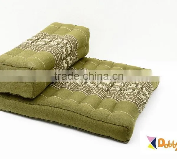 Green Meditation Cushion / Yoga Cushion Kapok 100% Cotton 100%