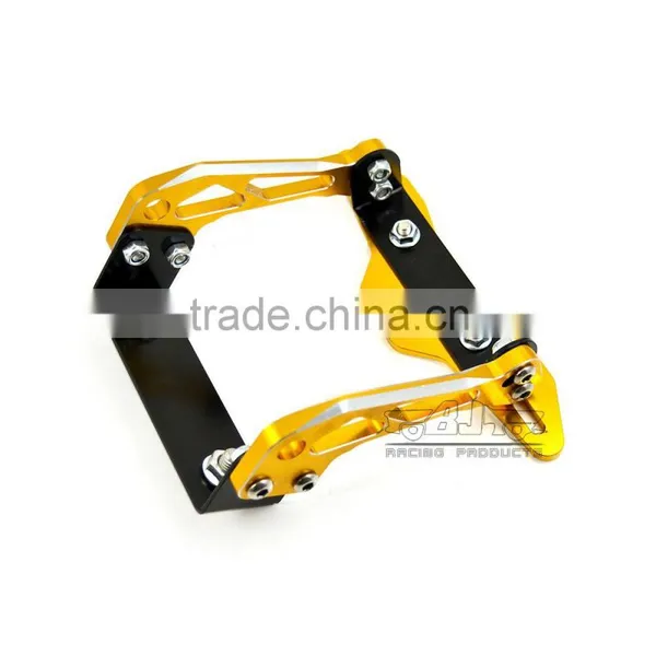 BJ-LPL-030-GO High Quality Gold CNC Billet Aluminum Motorcycle Licence Plate Frame Bracket photo-3