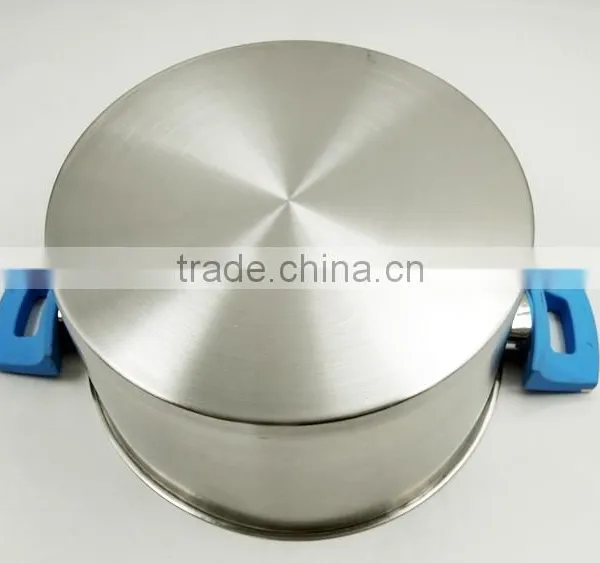 High-end Design Stainless Steel Casserole Hot Pot T-type Lid and Silicone Paint Bakelite Handles photo-4