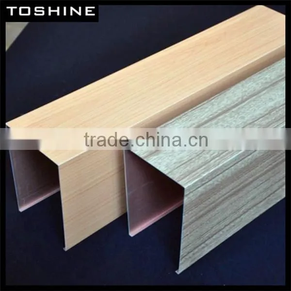 Aluminum Extrusion Sections With Wood Grain Surface Treatment photo-2