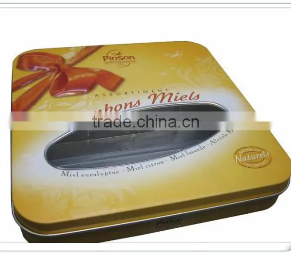 Metal Tin Window for Tea or Cookie Packaging