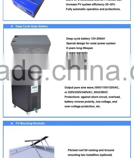 Top Sale ! Good Quality and High Efficiency 5KW 96V Off Grid Solar Power System Kit For Home Use photo-2