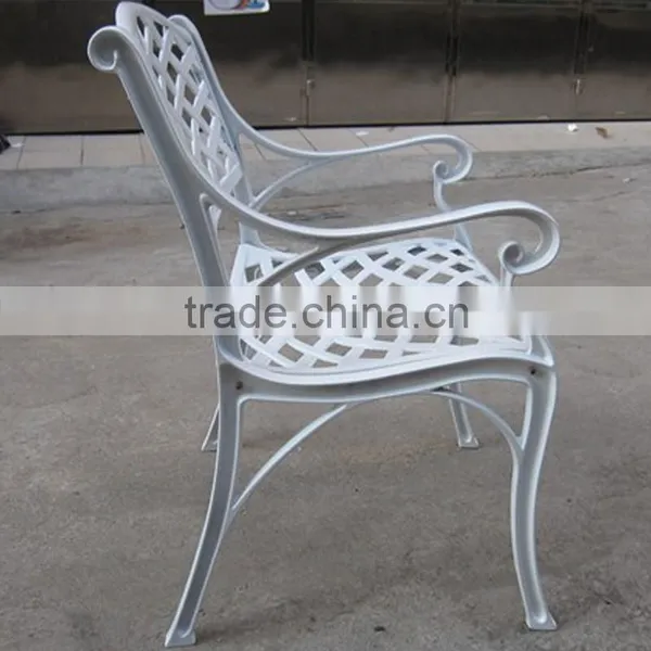White Black Bronze Outdoor Aluminum Metal Iron Garden Chair photo-4
