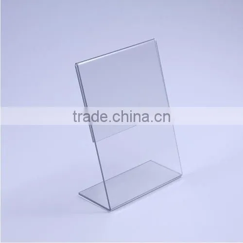Acrylic L Shape T Shape A5 Menu Holder Card Holder for Wedding photo-4
