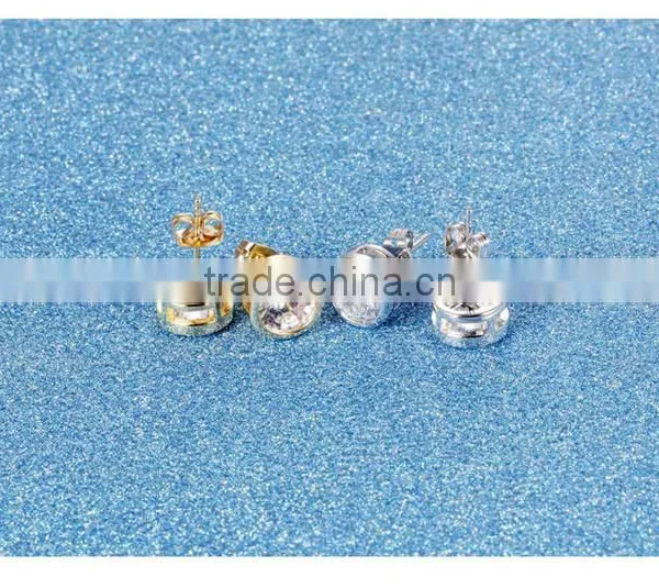 2016 Design Round Cubic Zircon Copper Women Earring photo-5