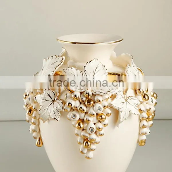 Wholesale Modern Hand Embossed 12"Ceramic Flower Vases photo-2