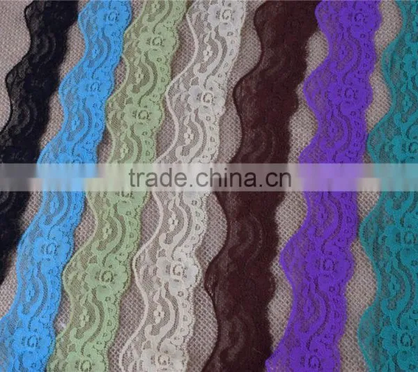 14colors Beautiful Wave Shape Lace Stretch Flowers Lingerie Headband Elastic DIY Lace Wide:5cm 14colors Wholesale photo-4