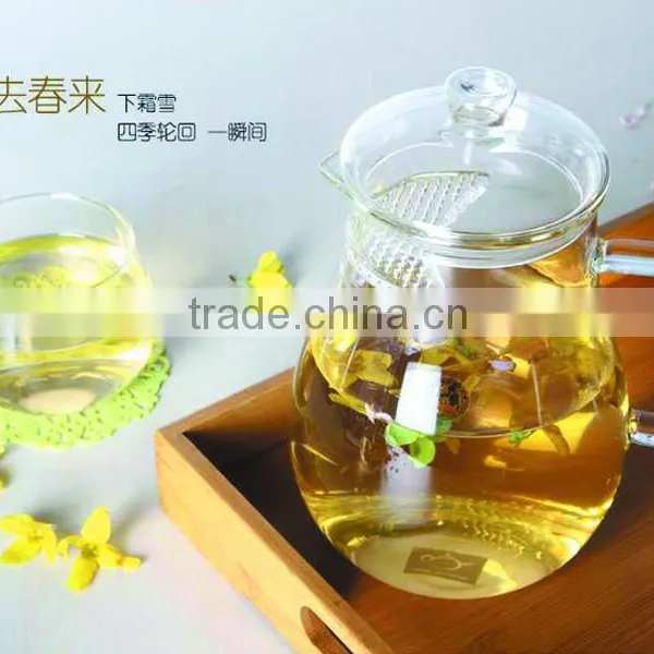 Top Quality Pyrex Glass Teapot Heat Resistant Glass Teaware Environmental Glass Teapot 1800ml With Handle Infuser Glass Tea Set photo-3